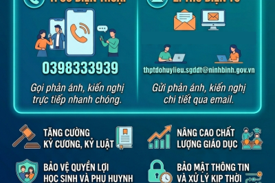 Thông báo Đường dây nóng tiếp nhận, xử lý các kiến nghị, phản ánh về hoạt động dạy thêm, học thêm của cán bộ, giáo viên